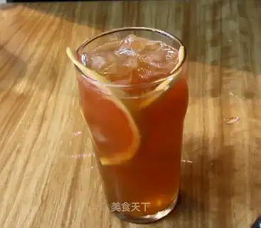 The tea is full of red grapefruit