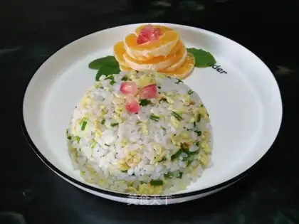 Onion egg fried rice