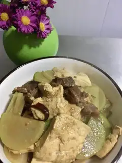Roast radish and tofu