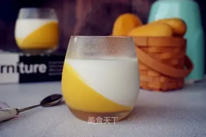 Mango milk pudding