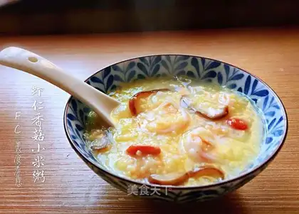 Shrimp mushroom porridge