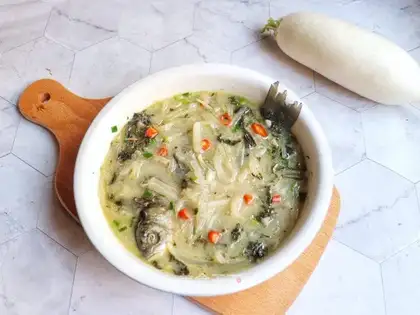 Squidfish radish soup
