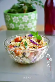 Five-colour sausage fried rice