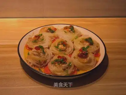 Garlic fan steamed shrimp
