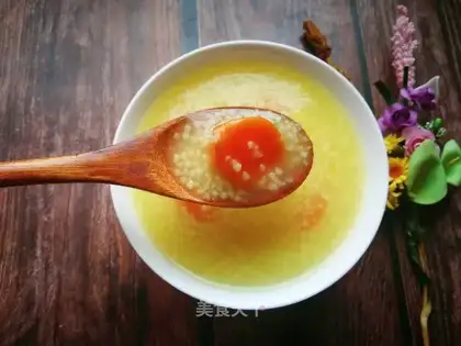 Carrot rice porridge