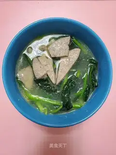 Spinach liver soup