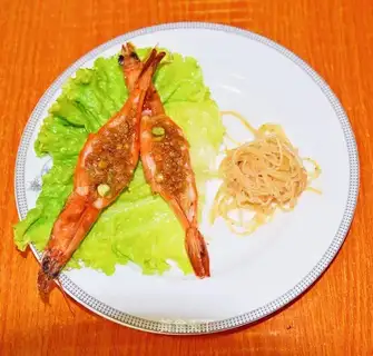 Garlic fan shrimp