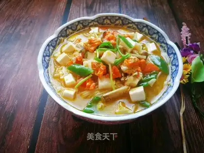 Crab tofu soup