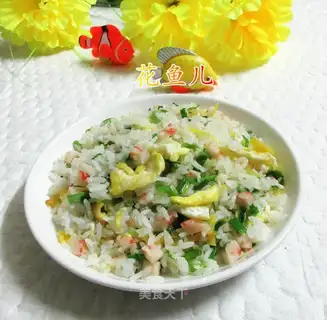 Egg shrimp-flavored garlic fried rice