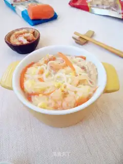 Mee with rice soup