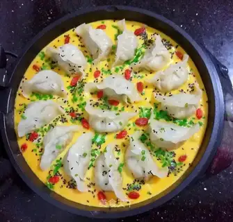 Water dumplings holding eggs