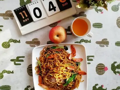Three fresh noodles