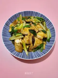 Spicy mushrooms and tofu