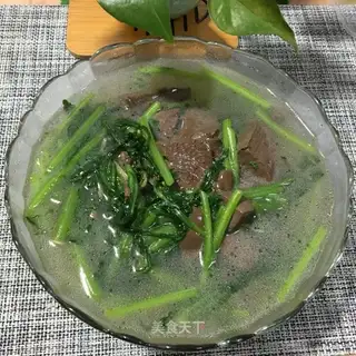 Oscillated duck blood soup