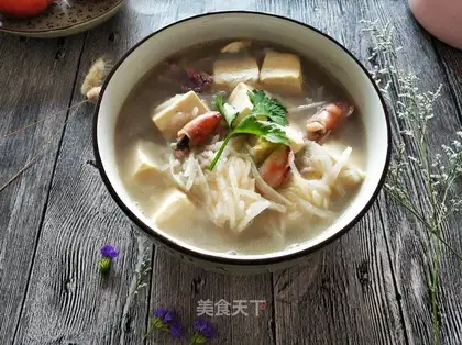 Carrot tofu soup