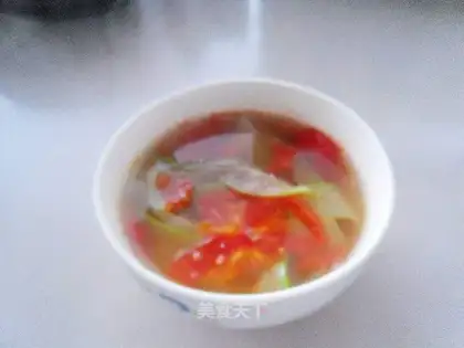 Tomato melon soup