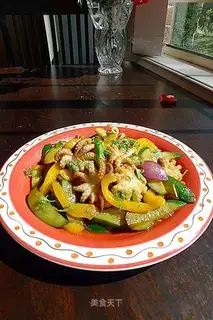 stir-fried cucumber with cuttlefish