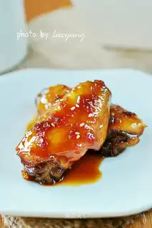 Beer syrup chicken wings