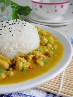 Indian chicken curry rice