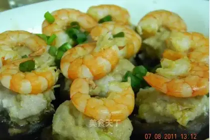 Stuffed mushroom with shrimp