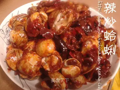 stir-fried clams with spicy sauce