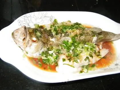 steamed bass