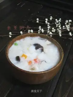 Mushroom and cod porridge
