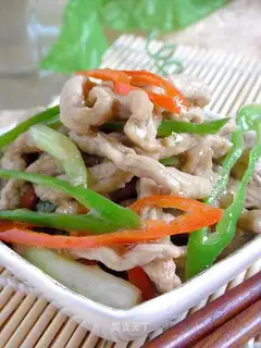 Shredded pork with pepper