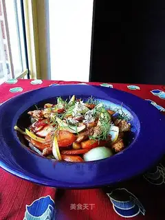 stir-fried carrot with chicken fillets