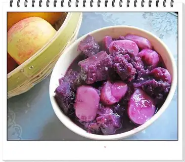 Purple potato rice cake