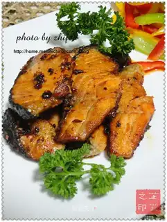 Bean flavored salmon