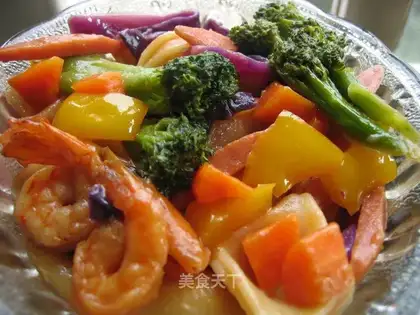 Spaghetti with shrimp