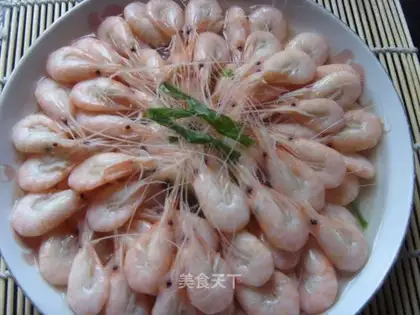 Salted white rice shrimp
