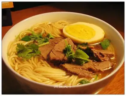 Homemade beef noodles