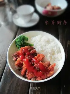 Simple version of chicken chop in tomato sauce