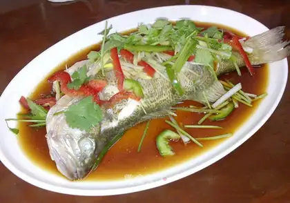 steamed bass