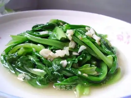 Garlic oil and wheat vegetables