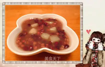 Yam and red bean porridge
