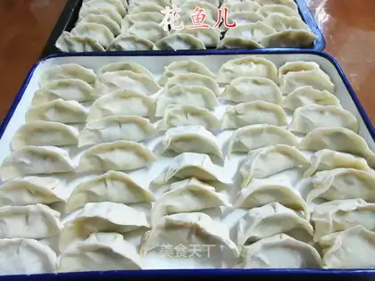 Carrot celery tofu dumplings