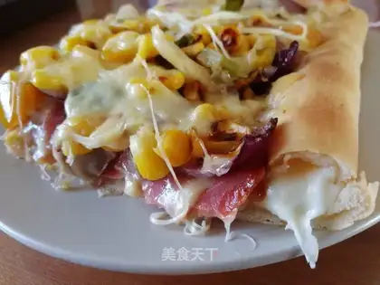 Cheese roll pizza