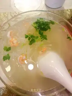 Rop and shrimp soup