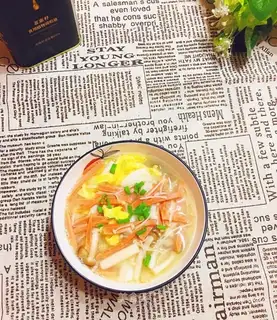 Fungus, egg-skin soup
