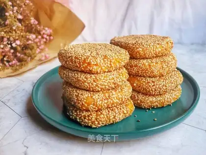 Sesame potatoes rice cake