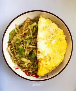 Round cabbage egg pancakes