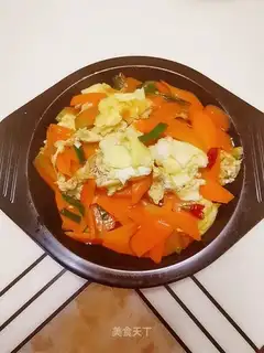 Carrot fried eggs