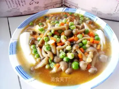 Crab mushroom tofu