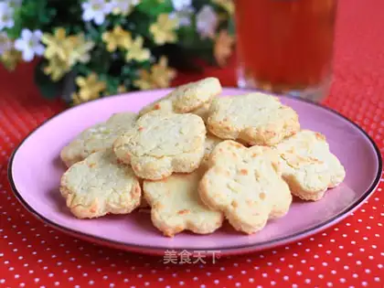 Five pink cheese cookies