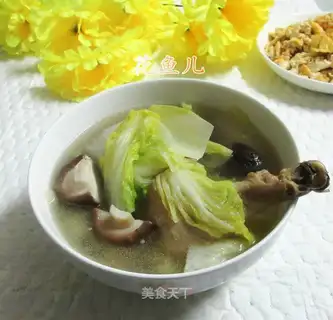 Chicken leg soup for mushrooms