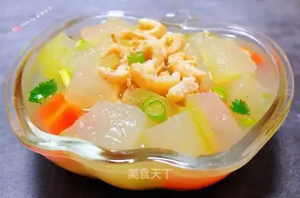 Pork shrimp rice soup