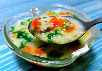 Carrot rice porridge